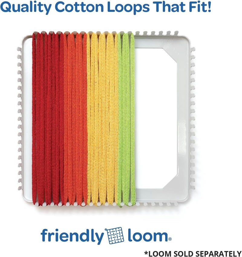 friendly loom Quality Cotton Weaving Loops in Rainbow Colors – 7” Traditional Size | Weave 6 Functional Potholders | Made in The USA - Image 4